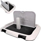 Indoor Dog Potty Tray - Miniature Poodle Pad Holder, Anti-Slide Plastic Potty for Small & Medium Dogs (Black)
