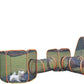 7 in 1 Outdoor Cat Enclosure, Foldable Pop-Up Mesh Playpen Tunnel for Pet Run, Foldable Outside Enclosed Tent Cage for Small Dogs, Rabbit and Other Animals