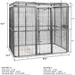 SENY Heavy Duty Large Walk-in Bird Aviary Cage, 79H x 86W x 62D inches, for Parrots, Macaws, Cockatoos, Reptiles, Dogs, Birds Flight Cage. (Silver Black, Wire Size: 0.14")
