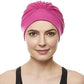 BEEMO Swim Caps for Women Swimming Turban Polyester Latex Lined Pleated for Ladies