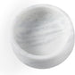 White Marble Dog Bowls, Non-Slip Dog Food Water Bowl Small, Heavy Duty Pet Bowl for Cats and Medium Dogs, Weighted African Natural Marble, Holds 4 Cups(5lbs)