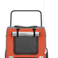 Tidyard Pet Bike Trailer Orange and Gray Oxford Fabric and Iron Pet Bicycle Carrier, Animal Bike Stroller for Cat, Puppy, Dog, Outdoor, Travel Style B