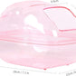 BUCATSTATE Hamster Sand Bath Kit Hamster Sand Bath Container Large Transparent Toilet with Scoop Set Dwarf Hamster Accessory for Small Animals(Pink, Large)