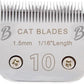 Detachable A Series 10 Cat Clippers Blade Cut Length 1.5mm Japanese Carbonized Steel Cat Grooming Supplies | Cat Grooming Blade Compatible A5 Series Clippers for Cat (10 Cat)