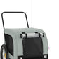 Tidyard Pet Bike Trailer Gray and Black Oxford Fabric and Iron Pet Bicycle Carrier, Animal Bike Stroller for Cat, Puppy, Dog, Outdoor, Travel Style A