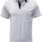 Men's Casual Polo Shirts Classic Button Basic Short Sleeve Shirt Solid Color Cotton Tees Golf Stylish Tops