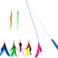 Smokey's Stash Interactive Cat Toy Wand 2pc Cat Fishing Pole Cat Toy for Indoor Cats with Feather and Funny Toy Refills to Drive Kittens Crazy