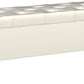 Velvet Storage Bench Ottoman,Versatile Seating with Hidden Storage,End of Bed Bench,Tufted Bench for Bedroom,Living Room,Entryway,Ivory