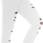 DIBAOLONG Womens High Waist Yoga Pants Cutout Ripped Tummy Control Workout Running Yoga Skinny Leggings