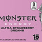 Monster Energy Ultra Strawberry Dreams, Sugar Free Energy Drink, 16 Ounce (Pack of 15)