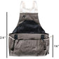 Roo Gardening Apron with Pockets & Harvesting, Picking Pouch - Adjustable, Water-resistant, Washable Canvas Cotton