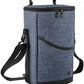 ALLCAMP 2 Bottle Wine Tote Carrier - Insulated Portable Padded Canvas Wine Bag for Travel, BYOB Restaurant, Wine Tasting, Party, Great Christmas Day Gift for Wine Lover，Blue