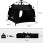 Outdoor Waterproof Pet Automatic Camping Tent, Pop up Cave Bed for Indoor Cats and Small Dogs, Portable Cat House Dog House, Black.