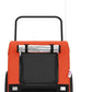 Tidyard Pet Bike Trailer Orange and Black Oxford Fabric and Iron Pet Bicycle Carrier, Animal Bike Stroller for Cat, Puppy, Dog, Outdoor, Travel Style B