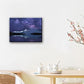 Peaceful Star Lake Landscape Wall Art For Bedroom,Starry Night Sky Over Snowy Mountain,Purple Milky Way Galaxy Scenery Decor,Giclee Canvas Print Picture, Inner Frame 12x16 Inches
