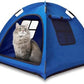 Blue Cat Tent House、Cat's Nest, Portable Indoor/Outdoor Pet Tent House for Cats, Puppies and Other Small Animals