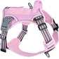 BUMBIN Tactical Dog Harness for Small Dogs No Pull, Famous TIK Tok No Pull Puppy Harness, Fit Smart Reflective Pet Walking Harness for Training, Adjustable Dog Vest Harness with Handle Pink XS