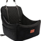 Dog Car Seat for Medium Sized Dog,Pet Travel Car Bed with Seat Belt Channle,Fully Detachable and Washable Car Dog Seat with Adjustable Straps,3 Straps Easy to Install (Black)
