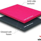 Norsk Reversible Gym Exercise Mats 3/4" Thick EVA Interlocking Foam Tiles, Perfect Home Gym Flooring, 32 Tiles & 64 Trim Pieces, 128 Sq. Ft. Reversible, Red/Black