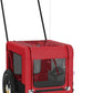Tidyard Pet Bike Trailer Red and Black Oxford Fabric and Iron Pet Bicycle Carrier, Animal Bike Stroller for Cat, Puppy, Dog, Outdoor, Travel Style C