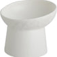 Ceramic Raised Cat Bowls, Elevated Tilted Cat Food and Water Bowls Set, Porcelain Stress Free Pet Feeder Dish for Cats and Small Dogs, Dishwasher and Microwave Safe, Set of 2(White)