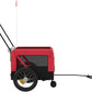 Tidyard Pet Bike Trailer Red and Black Oxford Fabric and Iron Pet Bicycle Carrier, Animal Bike Stroller for Cat, Puppy, Dog, Outdoor, Travel Style C