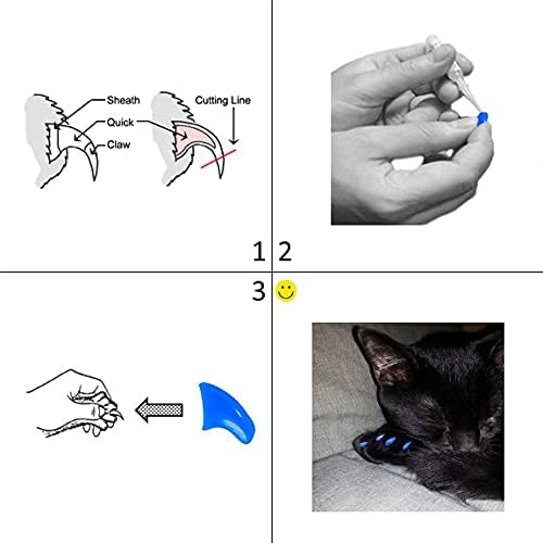 40 Pack Soft Nail Caps for Cat Claws White Medium