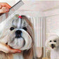 PETTOM Pet Steel Grooming Tool Poodle Finishing Butter Comb 7 1/2-inch L Silver Dog Combs with Rounded Ends Stainless Steel Teeth, Cat Comb for Removing Tangles and Knots