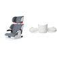 Clek Oobr High Back Booster Car Seat with Rigid Latch, Cloud & Foonf/Fllo Drink Thingy Cup Holder, White