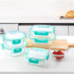 M MCIRCO 24-Piece Glass Food Storage Containers with Locking Lids,Glass Meal Prep Containers Set - Airtight Lunch Containers, Microwave, Oven, Freezer and Dishwasher,Green