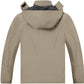 TEZO Mens Rain Jacket Waterproof with Hooded Hiking Coat Lightweight Windbreaker