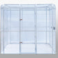 SENY Heavy Duty Large Walk-in Bird Aviary Cage, 79H x 86W x 62D inches, for Parrots, Macaws, Cockatoos, Reptiles, Dogs, Birds Flight Cage. (Silver White, Wire Size: 0.14")