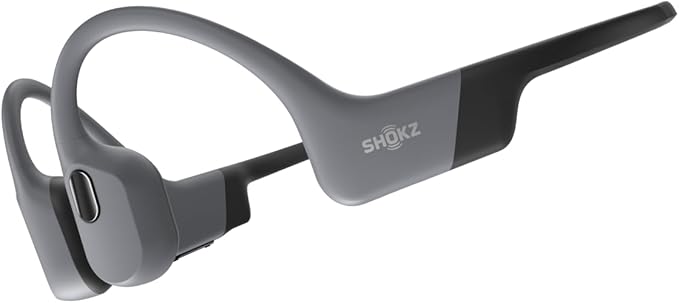 SHOKZ OpenSwim Pro - Open-Ear Bluetooth & MP3 Bone Conduction Sport Headphones, Swimming Headphones, IP68 Waterproof, Grey