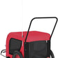 Tidyard Pet Bike Trailer Red and Black Oxford Fabric and Iron Pet Bicycle Carrier, Animal Bike Stroller for Cat, Puppy, Dog, Outdoor, Travel Style B
