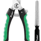 Candure Dog Nail Clippers Professional Pet Nail Clipper Suitable for Cats, Rabbits and Guinea Pigs - Safety Lock/Protective Guard to Avoid Over Cutting (Green, Medium to Small)