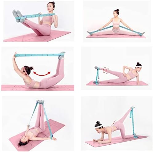 Elastic Stretching Strap with 11 Loops, Multi-Loop Yoga Stretching Strap Elastic Exercise Band, Improve Flexibility Arm Leg Stretching Strap Home Gym Equipment for Physical Therapy Pilates Gymnastics