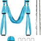 Aerial Yoga Swing Set Yoga Hammock Trapeze Sling Inversion Tool for Indoor Home Fitness (Blue)