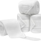 Horse Polo Leg Wraps Soft Fleece Wraps Equestrian Leg Bandage 4-Pack (Cob(8.2ft), White)