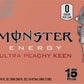Monster Energy Ultra Peachy Keen, Sugar Free Energy Drink, 16 oz (Pack of 15)