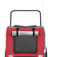 Tidyard Pet Bike Trailer Red and Gray Oxford Fabric and Iron Pet Bicycle Carrier, Animal Bike Stroller for Cat, Puppy, Dog, Outdoor, Travel Style A