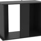 Pemberly Row Engineered Wood 50/65 Gallon Black Upright Aquarium Stand