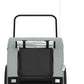 Tidyard Pet Bike Trailer Gray and Black Oxford Fabric and Iron Pet Bicycle Carrier, Animal Bike Stroller for Cat, Puppy, Dog, Outdoor, Travel Style A