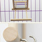 Hypeety Bird Parrot Mirror Toy Swing Hanging with Perch for Parrot Parakeet Budgies Cockatiel Conure Finch Lovebird (D)