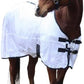 TuffRider Comfy Mesh Fly Sheet | UV Protection Horse Sheet, Standard Neck, 130 Grams Breathable Polyester Mesh - White - 48