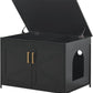 unipaws Black Top Opening Cat Litter Box Enclosure, Flip Top XL Extra Large Cat Box Furniture, Friendly to Elderly People, High Jumbo Automatic Litter Box Cover Hidden for Large Cat