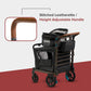 Pet Two Foldable Cart - Adjustable & Portable Pet Stroller with Caddy, Foam Filled Rubber Wheels, Storage - Carriage for Small & Medium Dogs, Cats Under 75 lbs