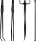 4Pcs Aquascaping Tools Kit, Long Stainless Steel Aquarium Plant Tools with Black Anti-rust Coating, Aquarium Tweezers, Scissors, and Scrapers for Aquascaping Cleaning（Magnetic Tool Holder）