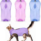 Nuanchu 3 Pieces Cat Recovery Suit Kitten Recovery Suit E-Collar Alternative for Cats and Dogs Abdominal Skin Anti Licking Pajama Clothes Sets(Solid Pattern,Large)