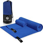ScorchedEarth Microfiber Travel & Sports Towel Set (Royal Blue) - XL Set (39x70.5 & 12x24)