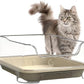 1 Transparent Cat Litter Splash Shield Plus (5-Pack) Disposable Litter Boxes. Small, Quick and Easy Disposal. Shallow for Small Pets, Senior Cats, Kittens